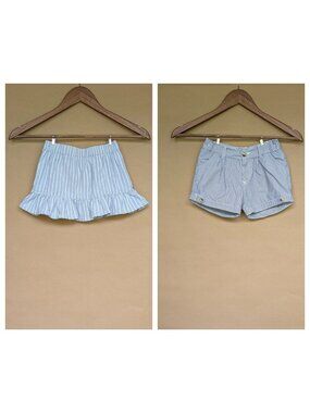 STRIPED SKIRT & SHORTS PAIR — SIZE 4